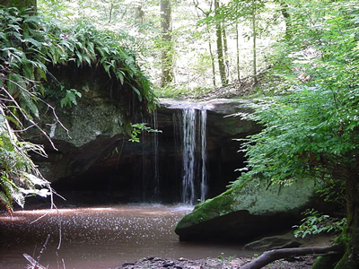 scenic Riffle Waterfall (Riffle Falls) near Cottageville and Millwood, West Virginia